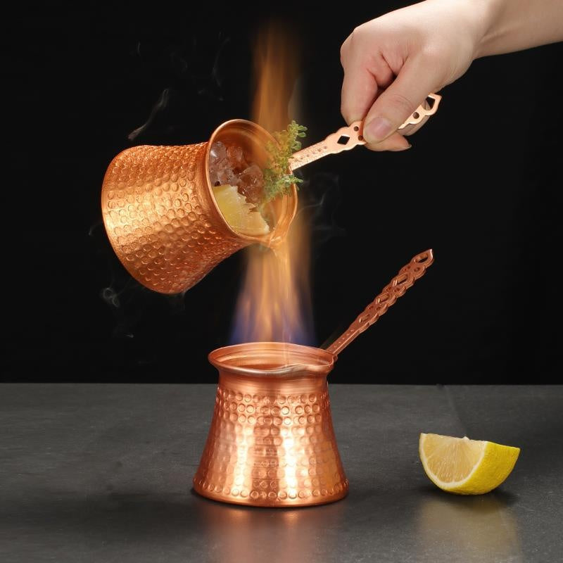 Aluminum Alloy Coffee Pot with Turkish Metal Cup 330ml - Handmade Drinkware