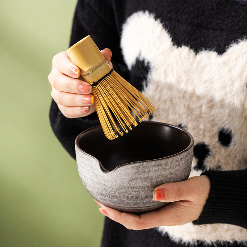 Japanese-Style Ceramic Matcha Bowl Set for Tea Preparation - Multiple Colors