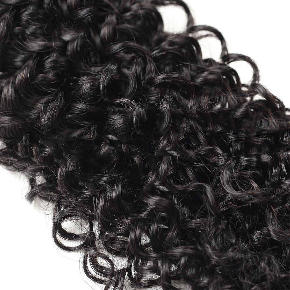 Real Human Hair Wig - Medium Length Curly