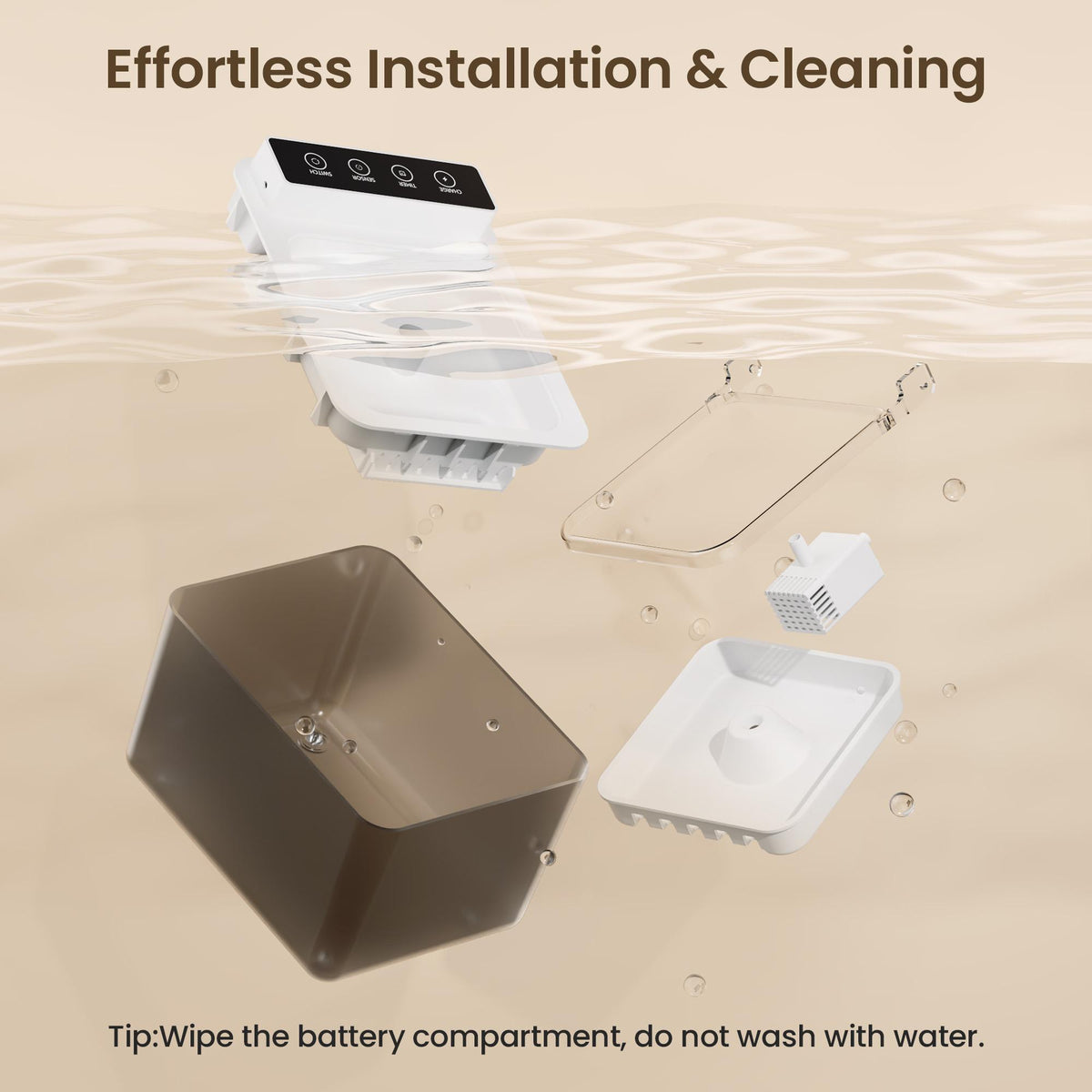 Automatic Pet Water Fountain Dispenser 3L Water Capacity, Sensing Function