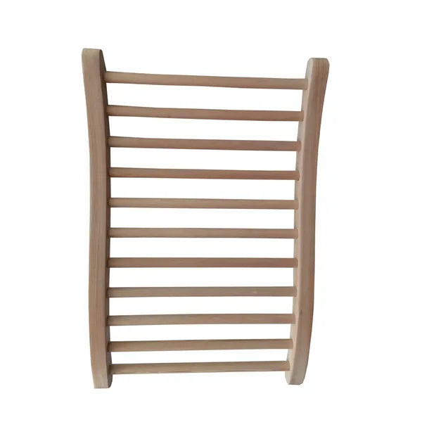 Sauna Backrest - Hemlock Wood Round Stick Design for Comfort