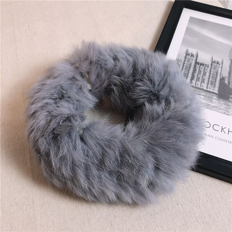 Rabbit Fur Visor Headband - Warm Winter Fashion
