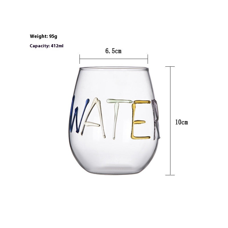 Egg-Shaped Glass Milk Drink Cup - 401-500ml Borosilicate Drinking Glass
