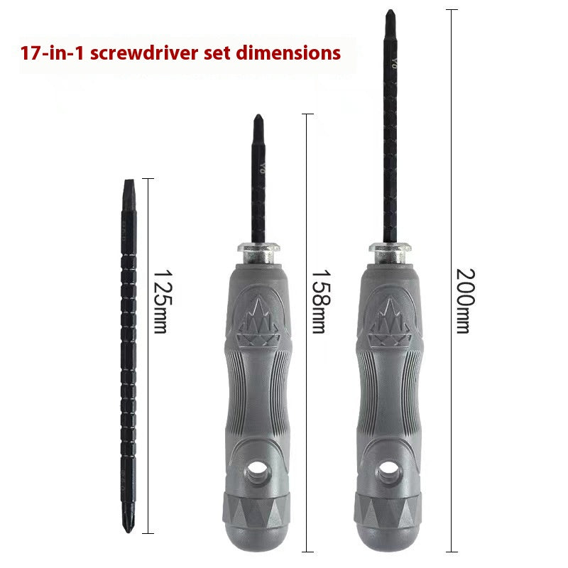 17-in-1 Magnetic Screwdriver Set - Multi-Function Home Repair Tool