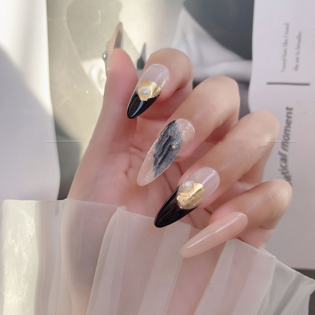 Nude Transparent Wearable Nail Art Patch Set