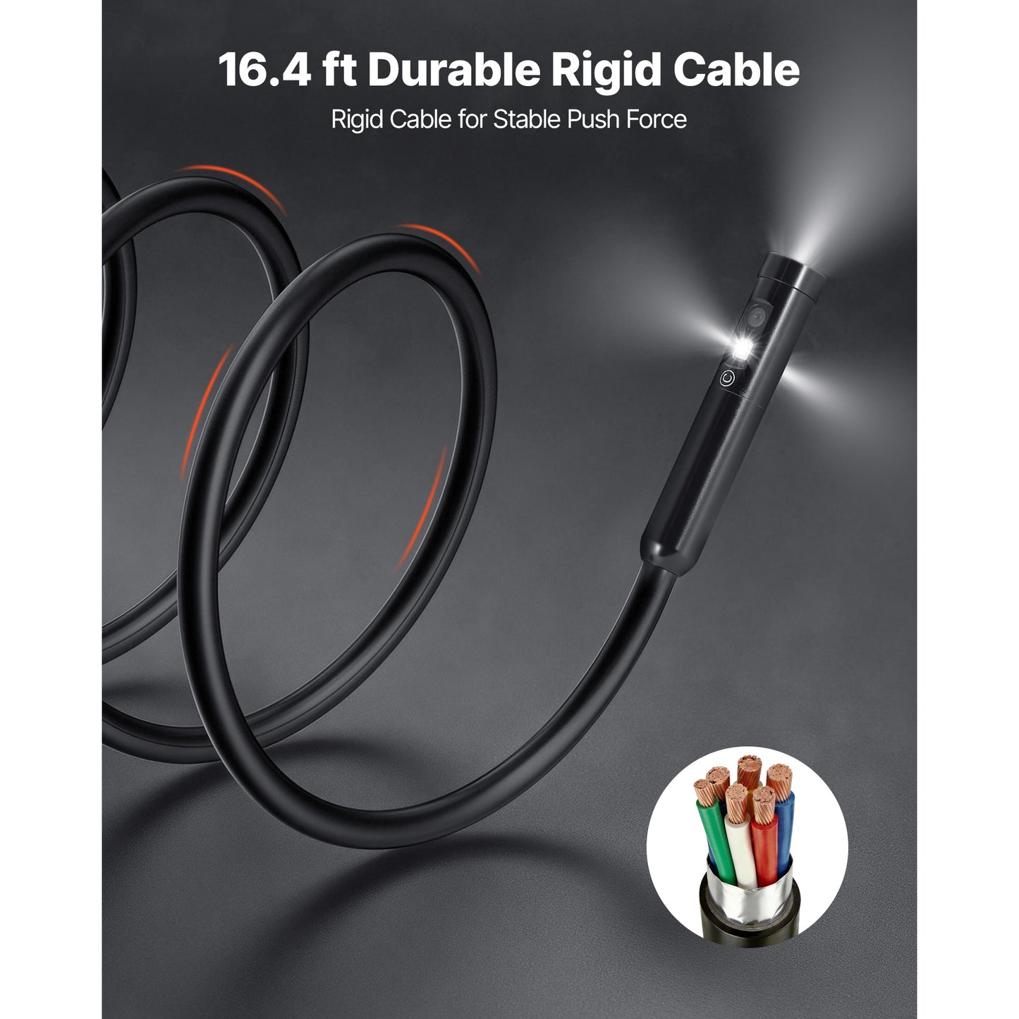 HD Endoscope Camera with 4.5-Inch IPS Screen Waterproof Inspection Snake Camera for Automotive Plumbing