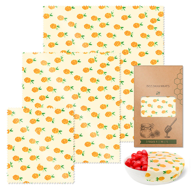 Beeswax Food Wraps Reusable Preservative Cloths Eco-Friendly Food Storage