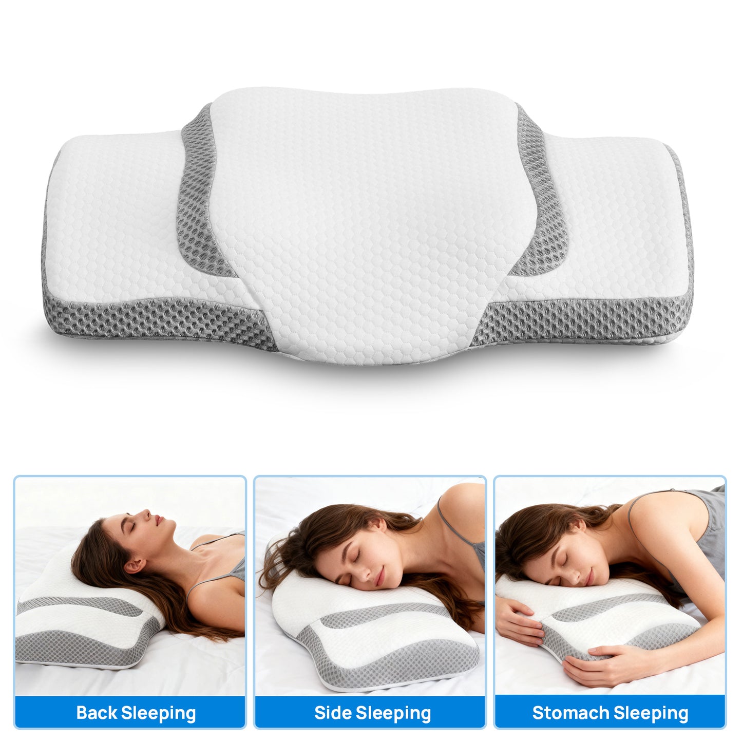 Cooling Ergonomic Memory Foam Neck Pillow - Multiple Variants