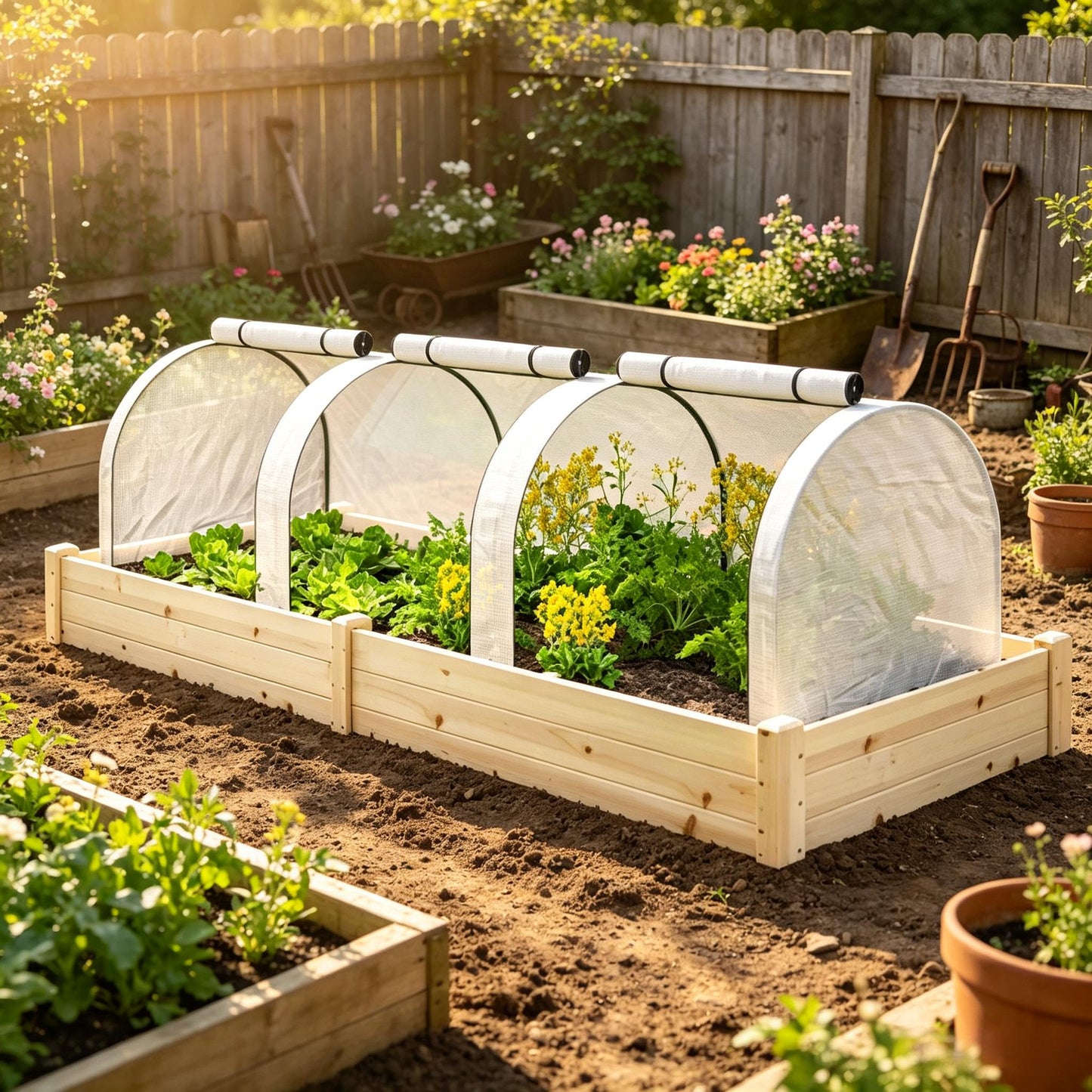 Portable Greenhouse for Outdoor Garden - Walk-In Plant Shelter with Zippered Doors