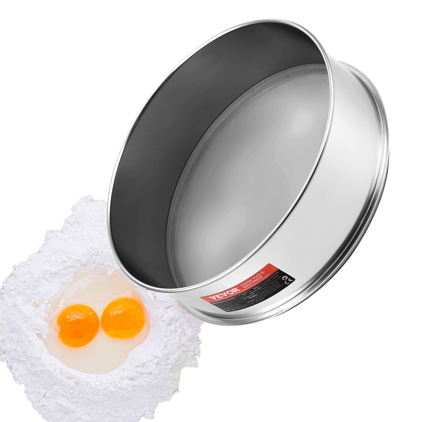 Stainless Steel Flour Sieve with Fine Mesh for Baking - Durable & Easy to Use