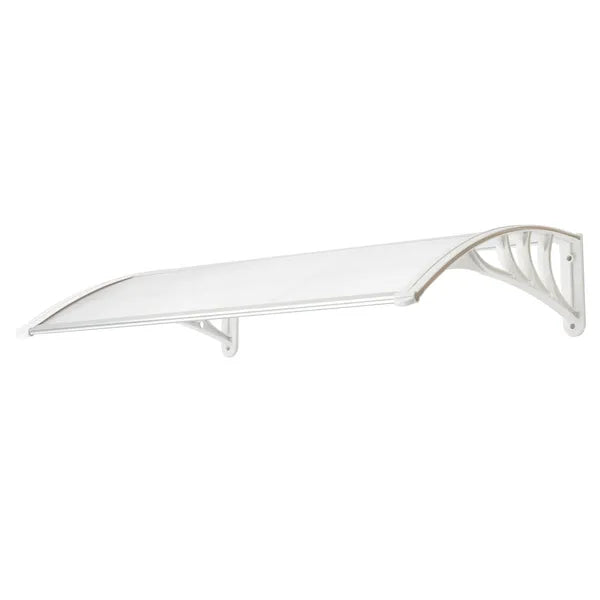 Eaves Canopy Rain Cover - Transparent Polycarbonate 100x80 cm