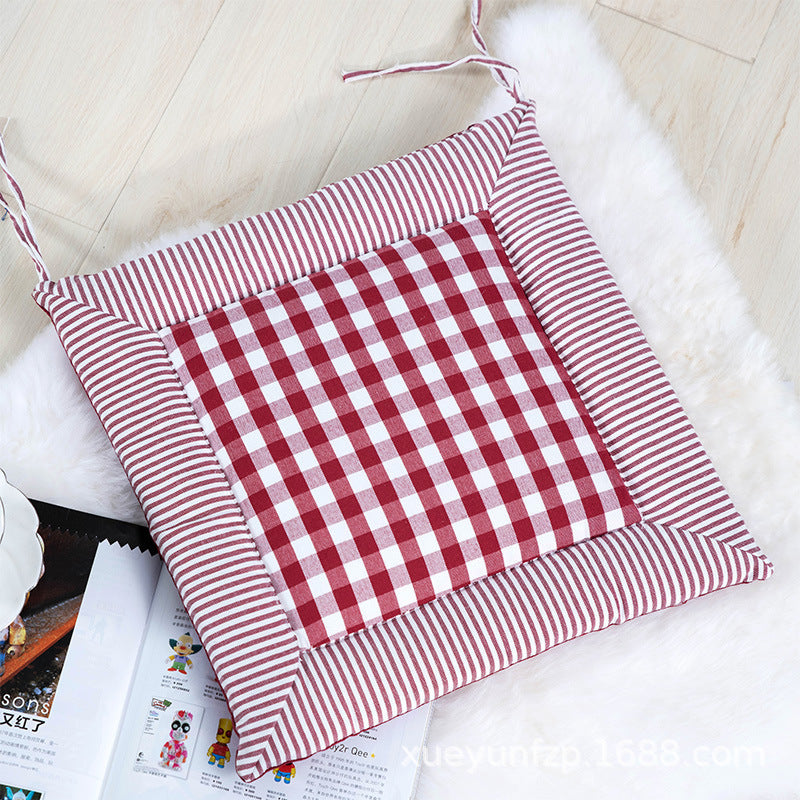 Breathable Cotton Linen Chair Cushion Cover for Office, Home & Car