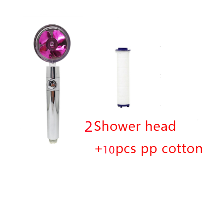 Water Saving Shower Head with Rotating Nozzle and High Pressure Spray