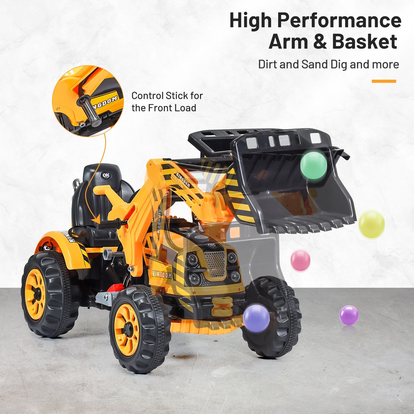 Kids Ride-On Dumper Truck - Battery Powered Yellow Toy