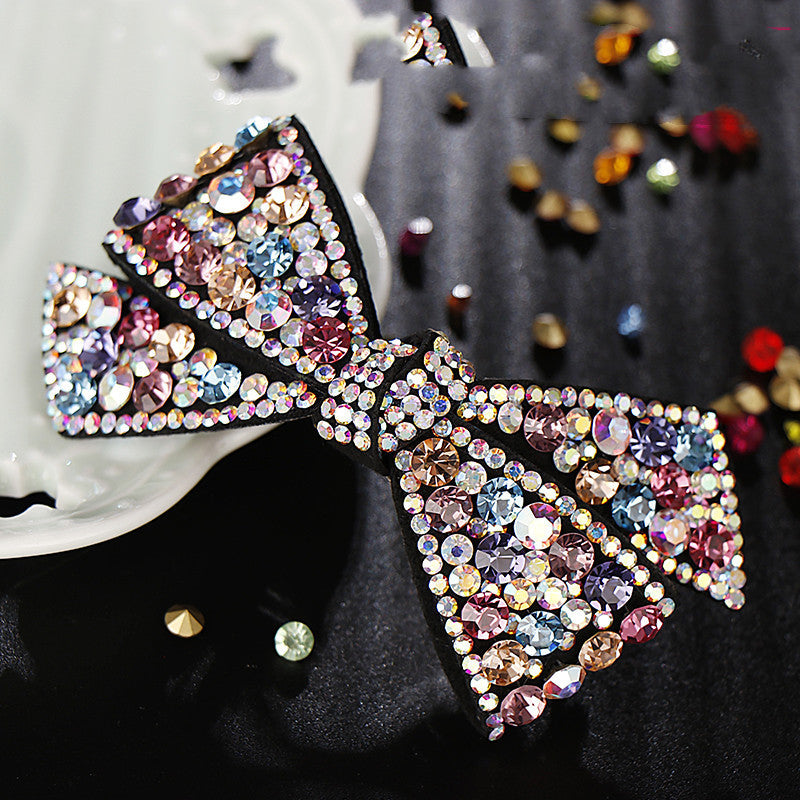 Elegant Rhinestone Bow Hair Clip - Women's Fashion Hair Accessory