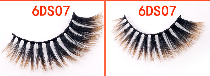 Gradient Color 6D Mink Fake Eyelashes with Variety Styles for Dramatic Eye Look