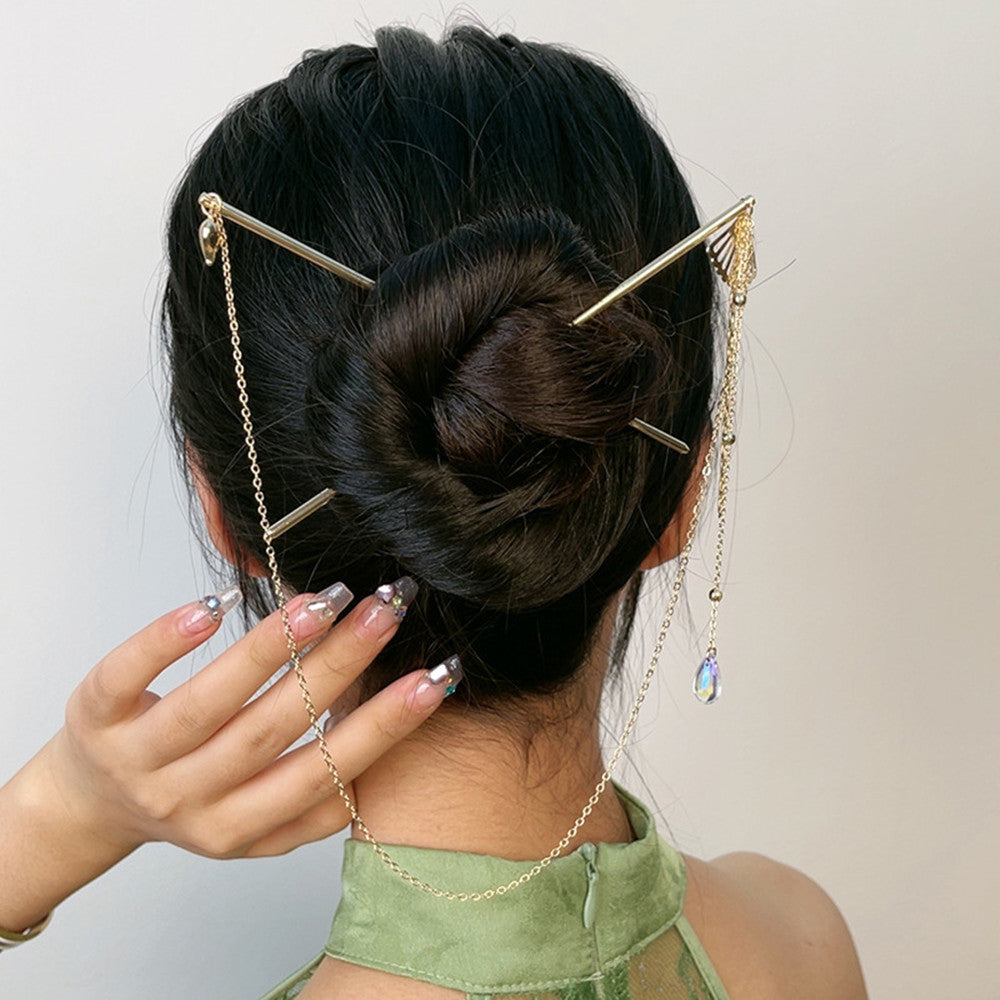 Geometric Hairpin Set Gold - 2 Piece