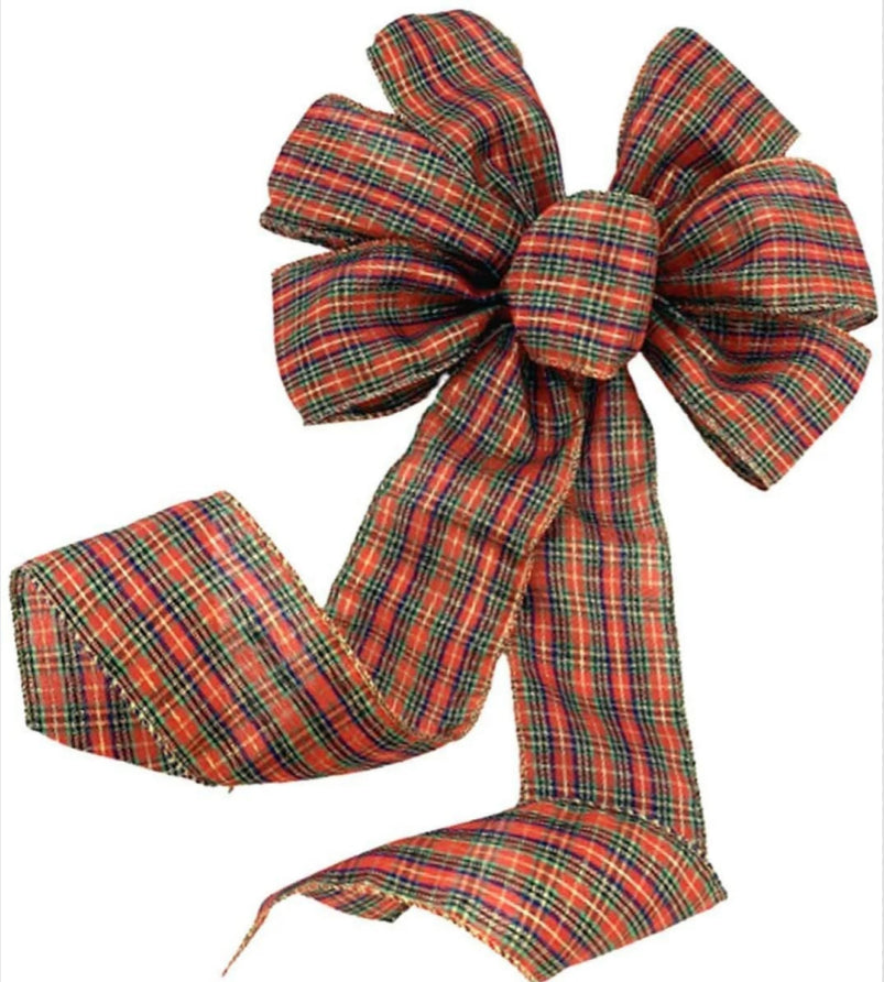 Festive Red Velvet Burlap Wreath Bow for Christmas Home Decor