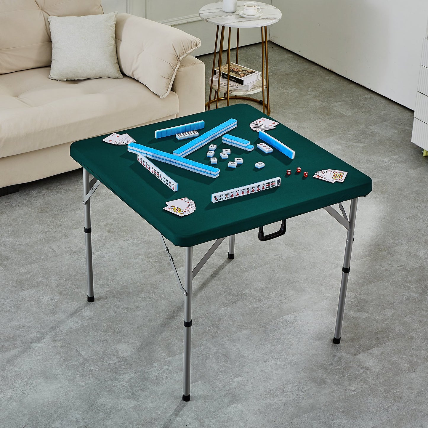 Foldable 4 Player Card Table - Portable & Wear-Resistant