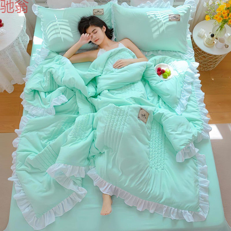 Korean Style Cotton Summer Blanket - Washed Cotton Bedding 200x230cm