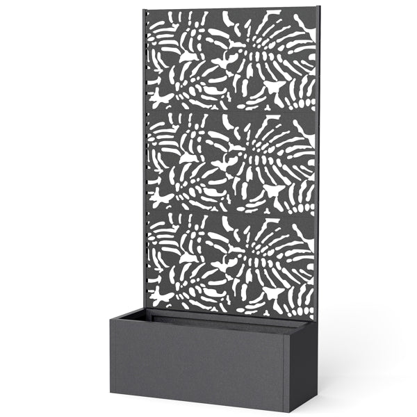 Metal Plant Stand with Trellis - Outdoor Planter Box