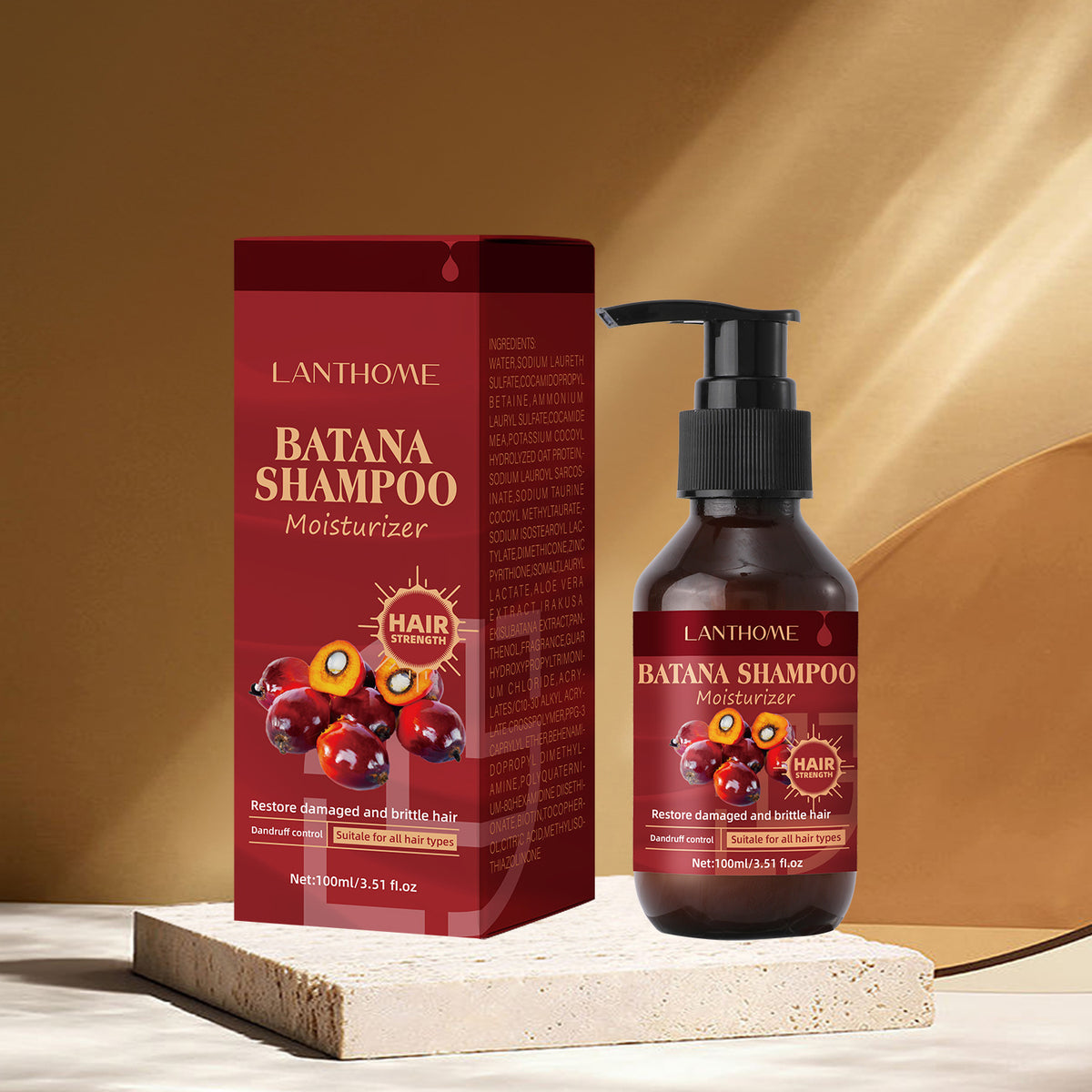 Shampoo 100ml Moisturizing And Repairing Strong Dense Hair
