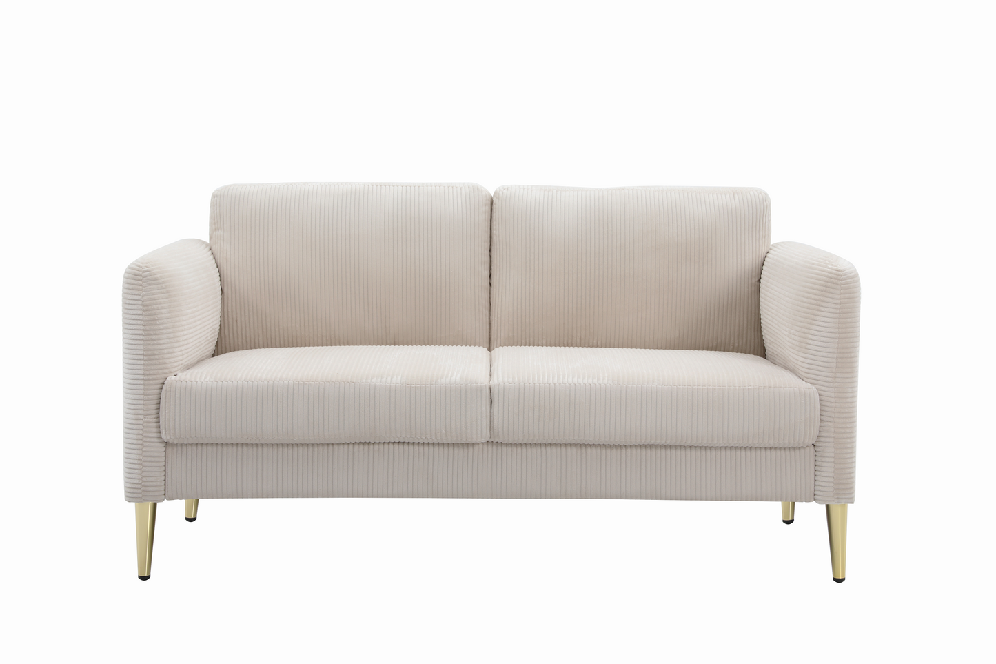 60.63 Wide Modern Corduroy Loveseat, Plush Upholstered Cushions,