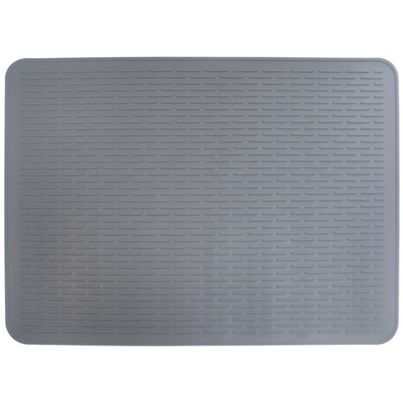 Silicone Draining Pad Non-Slip Heatproof Kitchen Mat - Multifunctional