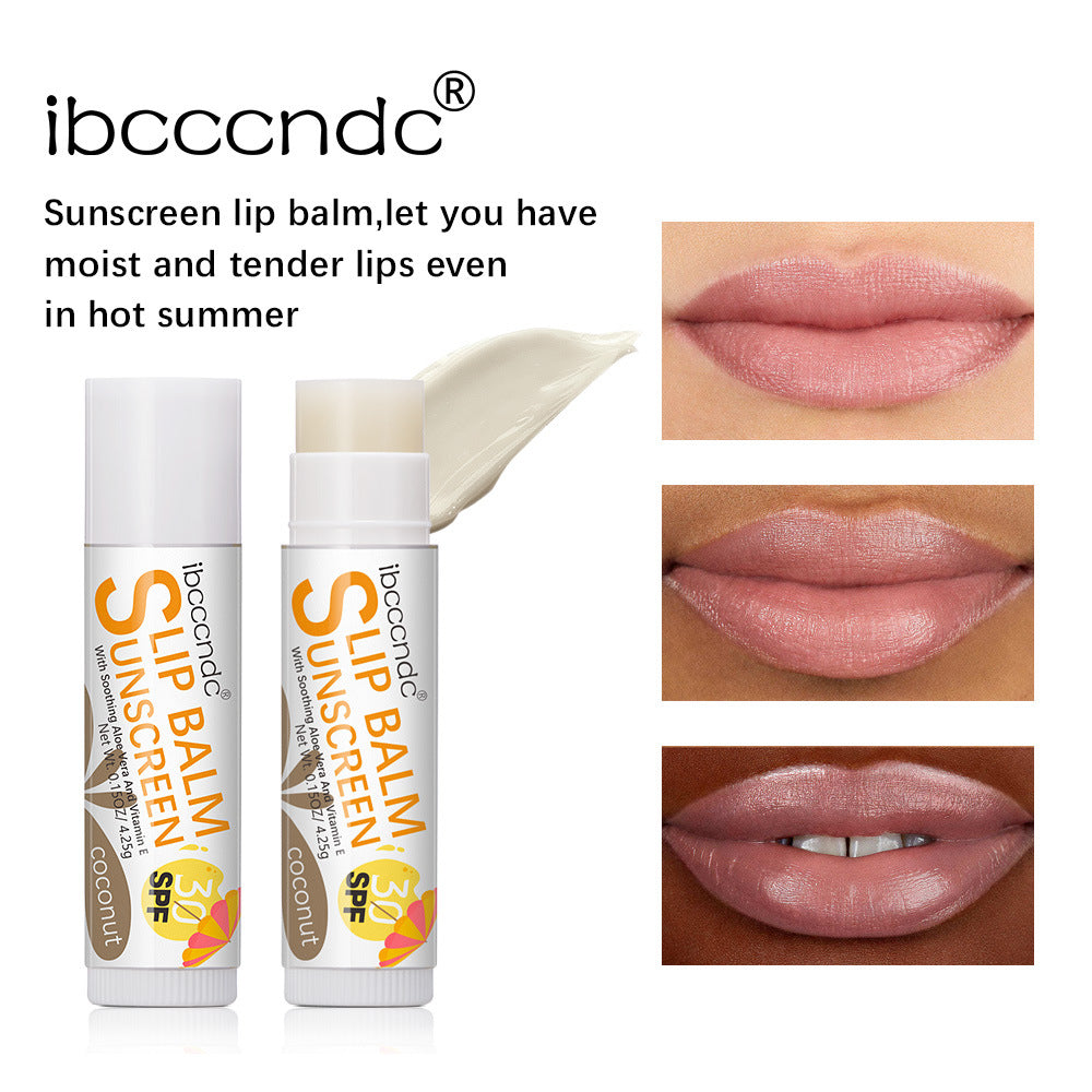 Moisturizing Lip Balm Set - Water, Coconut, Banana Flavors, Hydrating Lip Care
