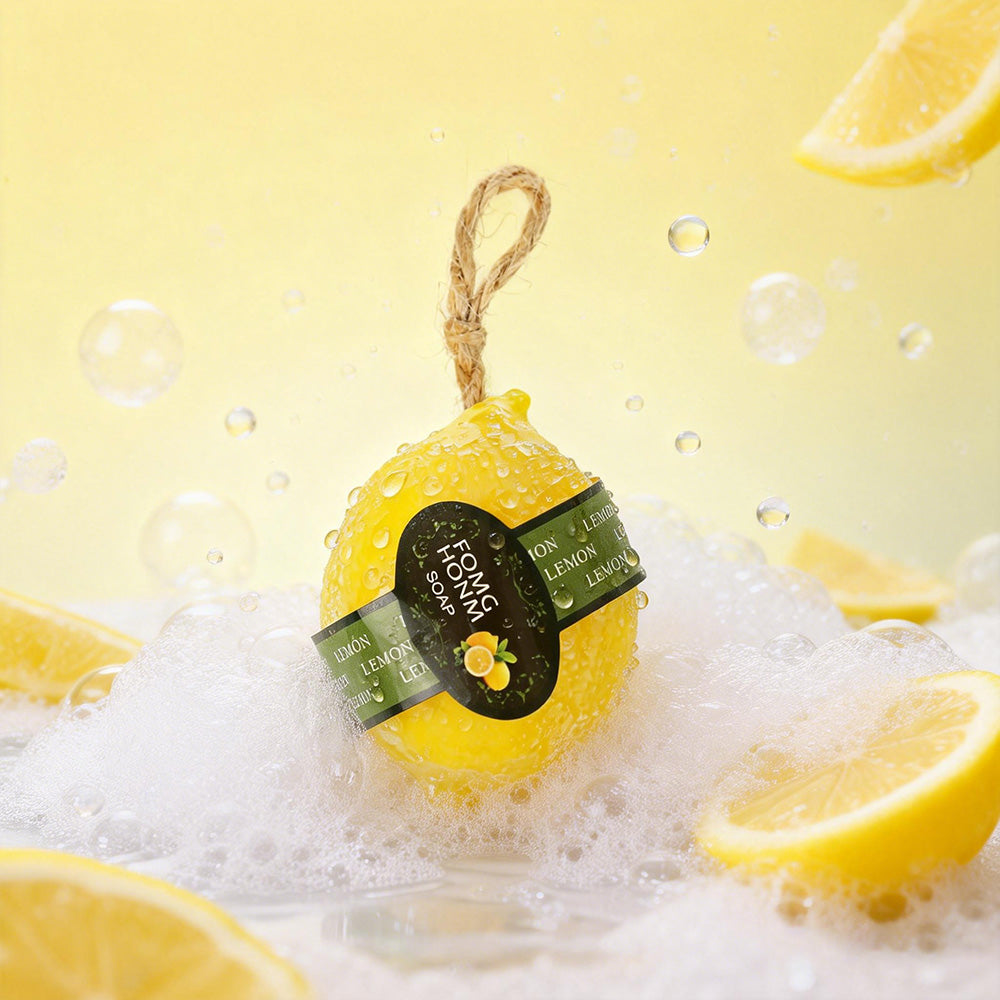 Lemon Fruit Scented Body Soap - 90g Natural Cleansing Bar