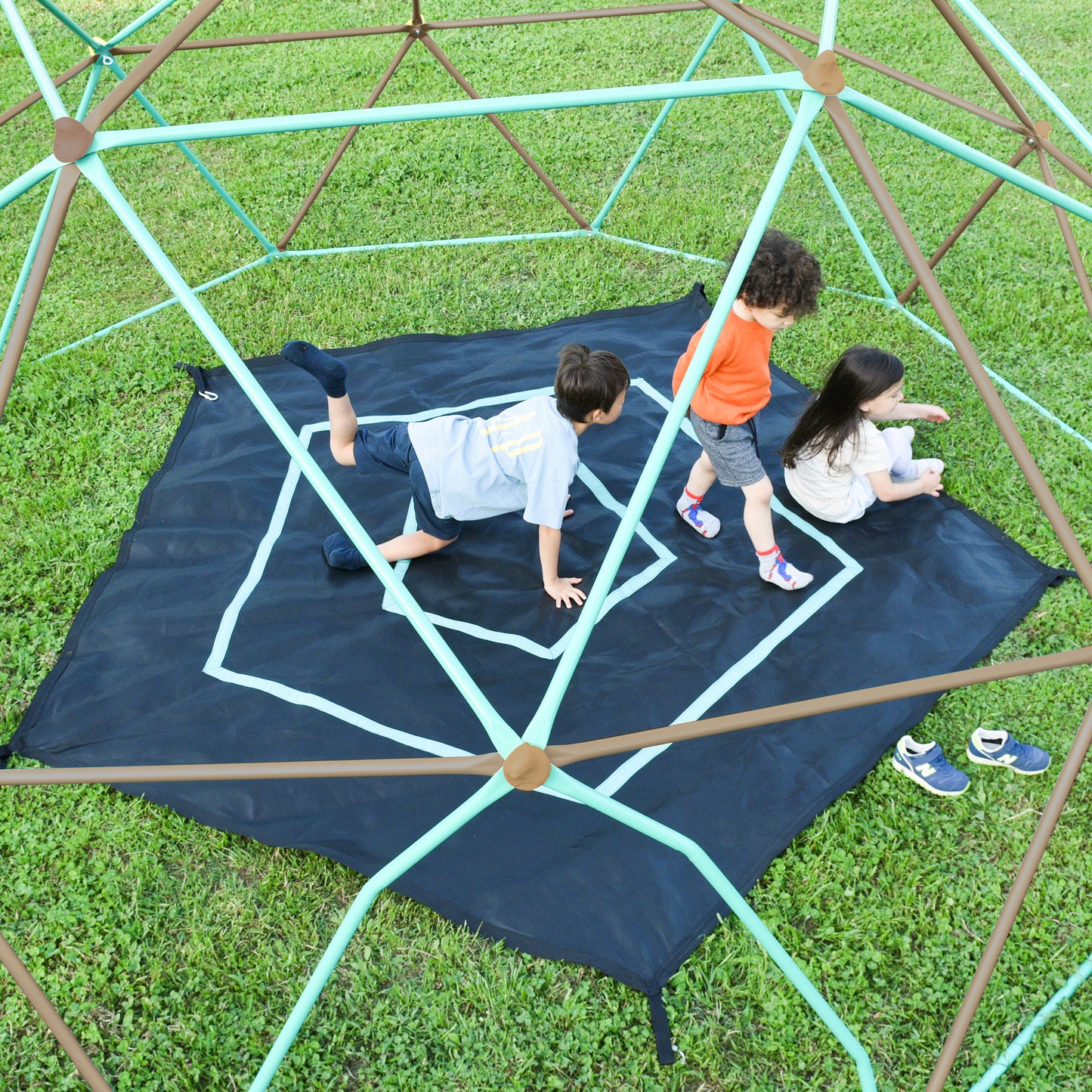 12ft Geometric Dome Climber Play Center, Kids Climbing Tower With