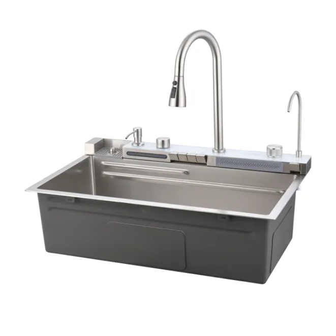 304 Stainless Steel Pull-Out Vegetable Sink - Whale Waterfall Design