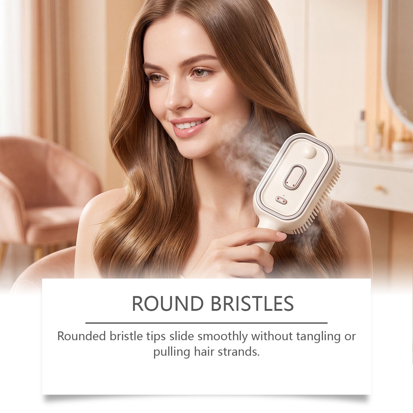 Electric Mist Massage Comb for Face Skin Care - Purple