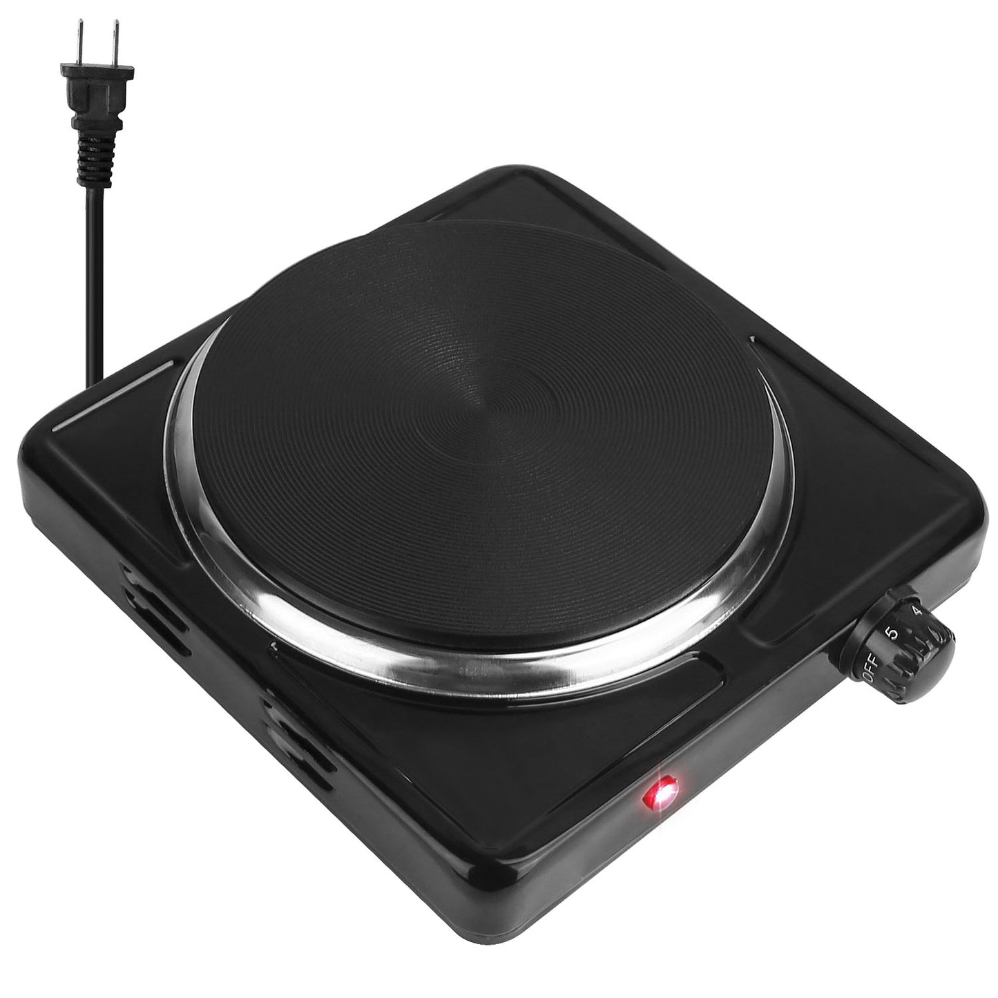 1500W Portable Electric Single Burner Hot Plate with Temperature Control