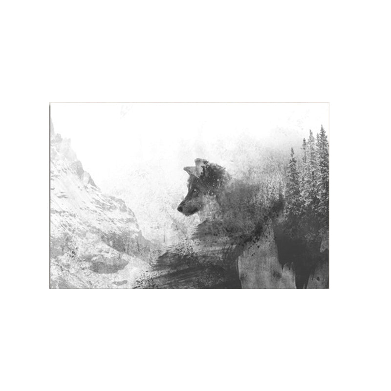 Forest Wolf Head Wall Art Poster - Scandinavian Style Canvas Decor