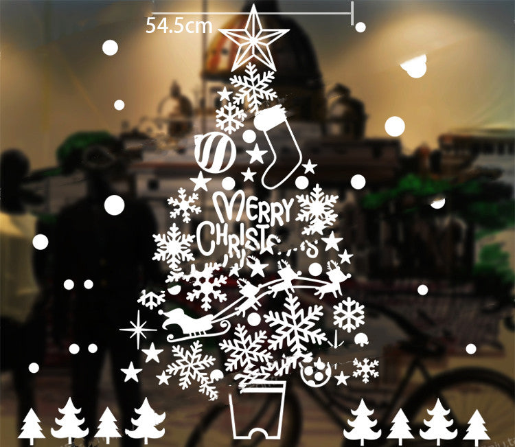 Festive Glass Window Stickers for Holiday Decor - Christmas Festival Decorations