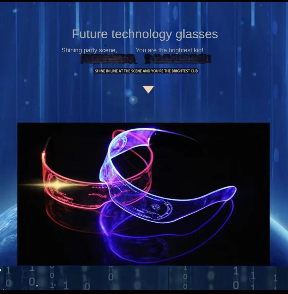 LED Luminous Glasses Flashing Party Mask for Kids & Adults - Colorful Light Toy
