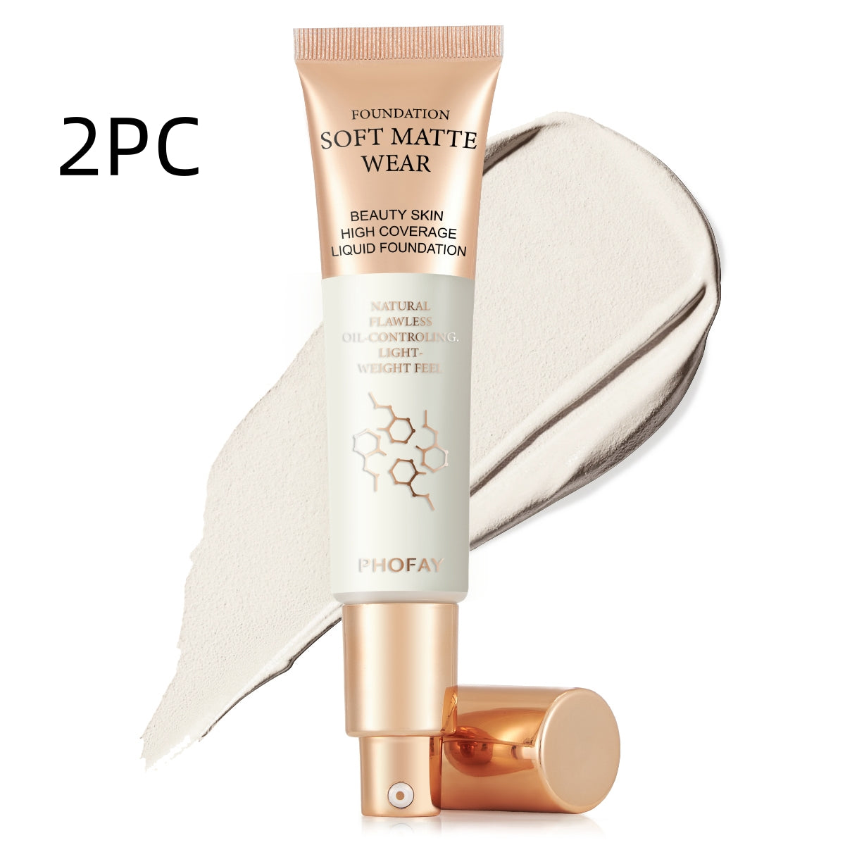 Full Coverage Liquid Foundation - Lightweight Oil-Controlling Makeup