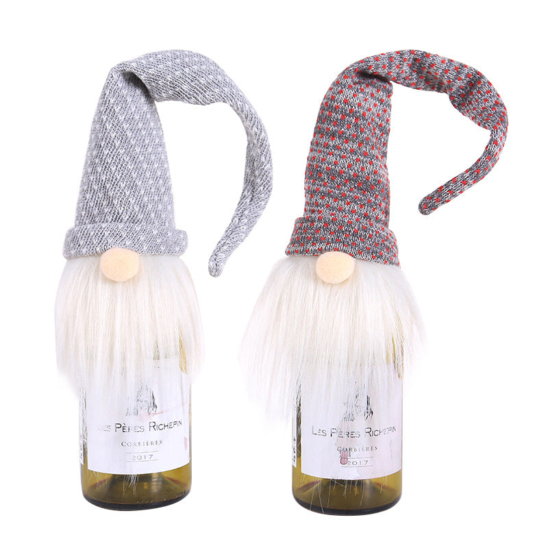 Christmas Decorations Santa Claus Champagne Set Forest Man Holiday Props