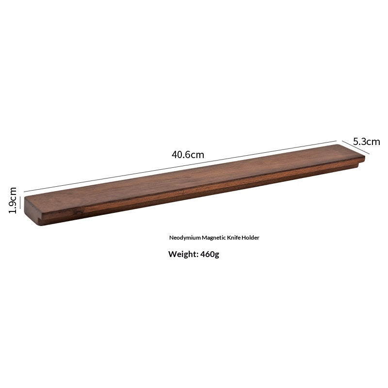 Wooden Magnetic Knife Holder Wall Mount No Drilling Needed Retro Style Kitchen Storage