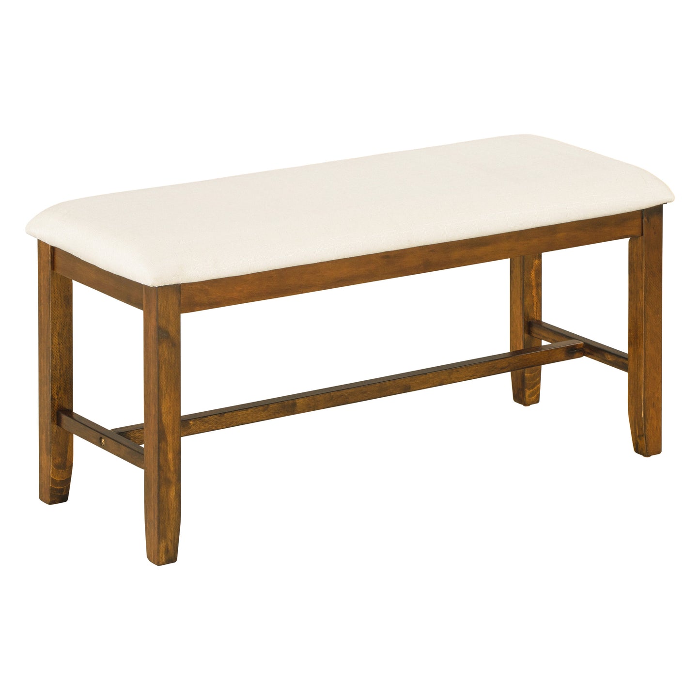 6-Piece Wooden Dining Table Set with Chairs and Bench - Natural Cherry