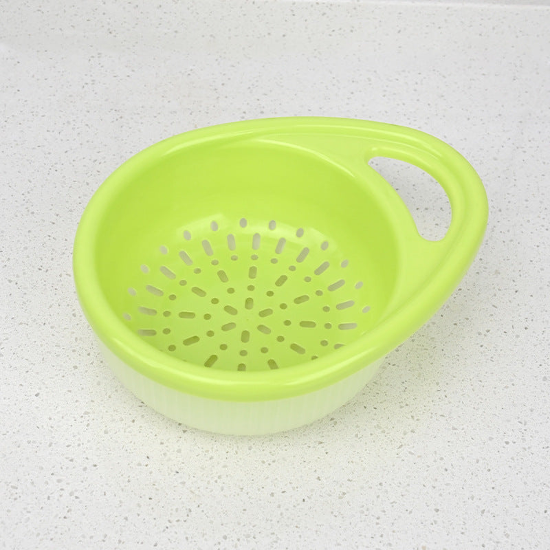 Double-Layer Portable Drain Basket - Multi-Functional Plastic Kitchen Screen