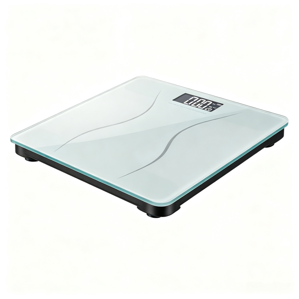 Slim White Personal Scale - High Precision, 180kg Capacity