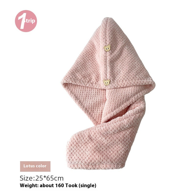 Coral Fleece Quick-Drying Hair Towel Cap Bath Hair Drying Wrap