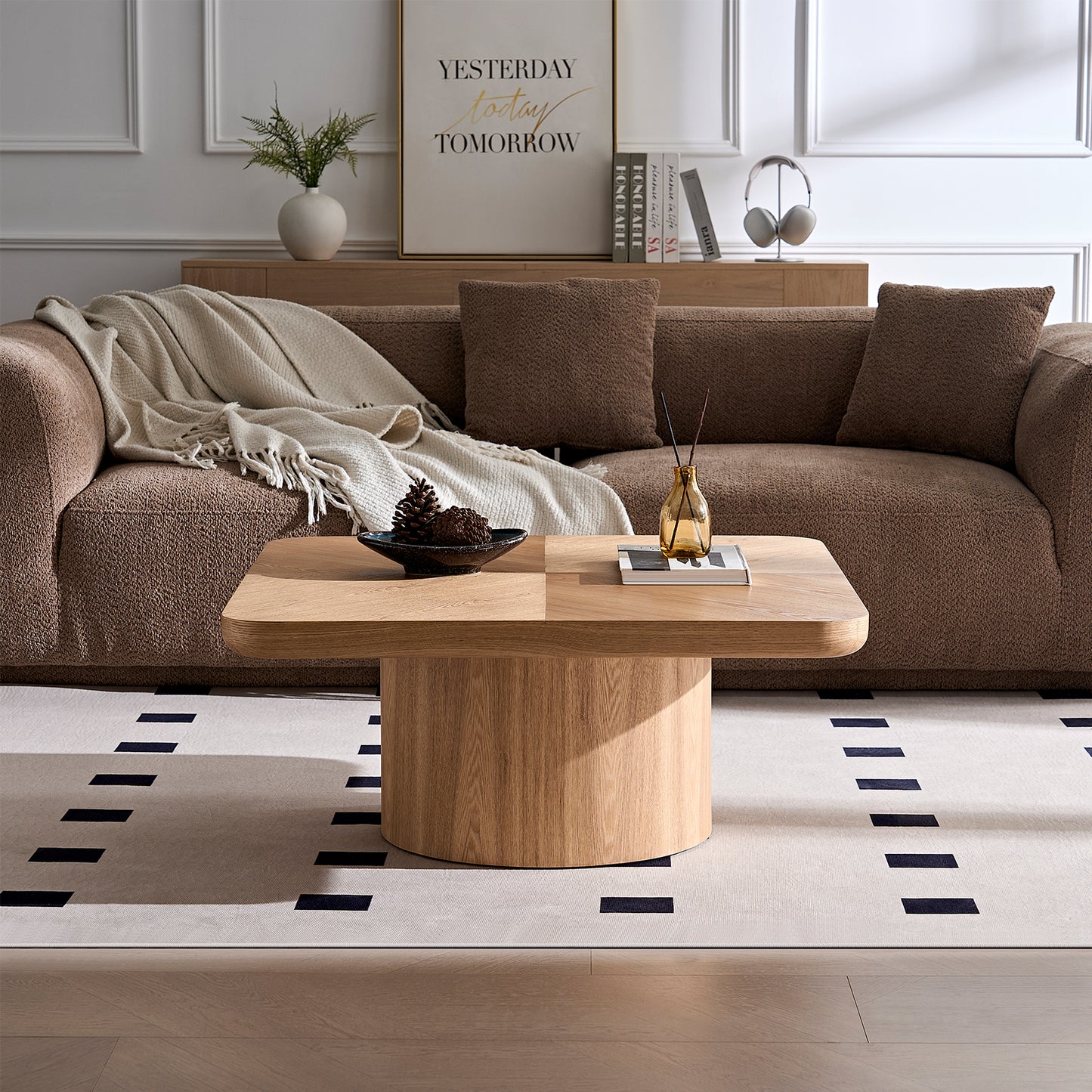 Square Coffee Table, Modern Design For Living Room Use, No Assembly
