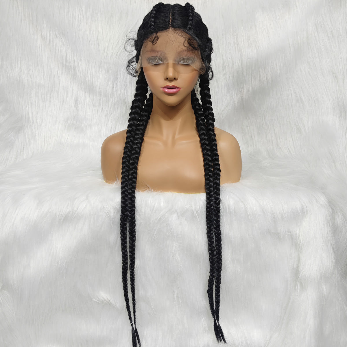 4 Strand Lace Braids Wig for All Hair Colors - Hand-Woven Hair Extension