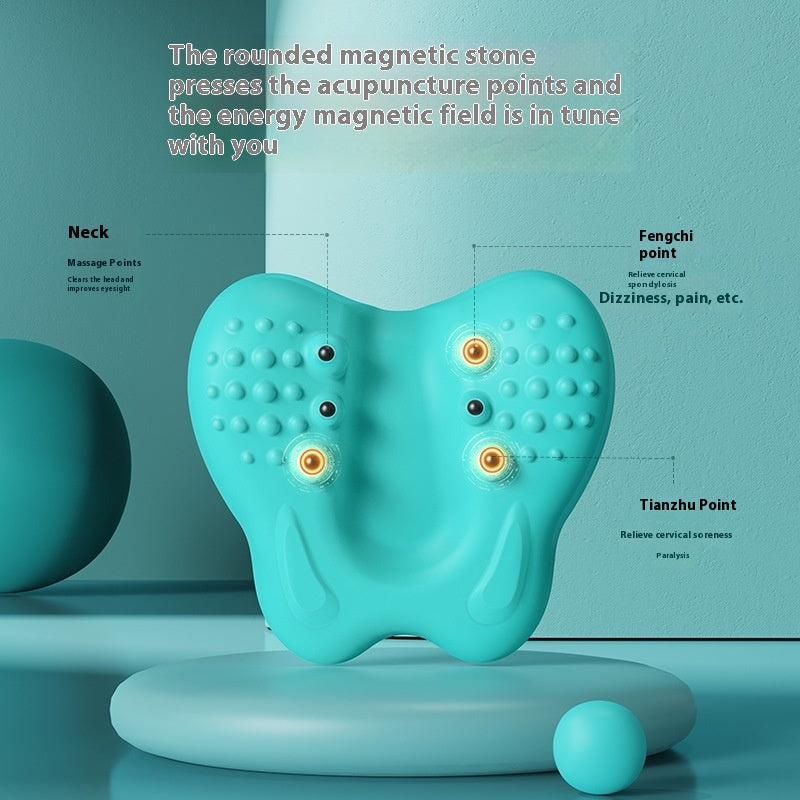 Adjustable Cervical Massage Pillow with Magnet Therapy - Neck Support Cushion