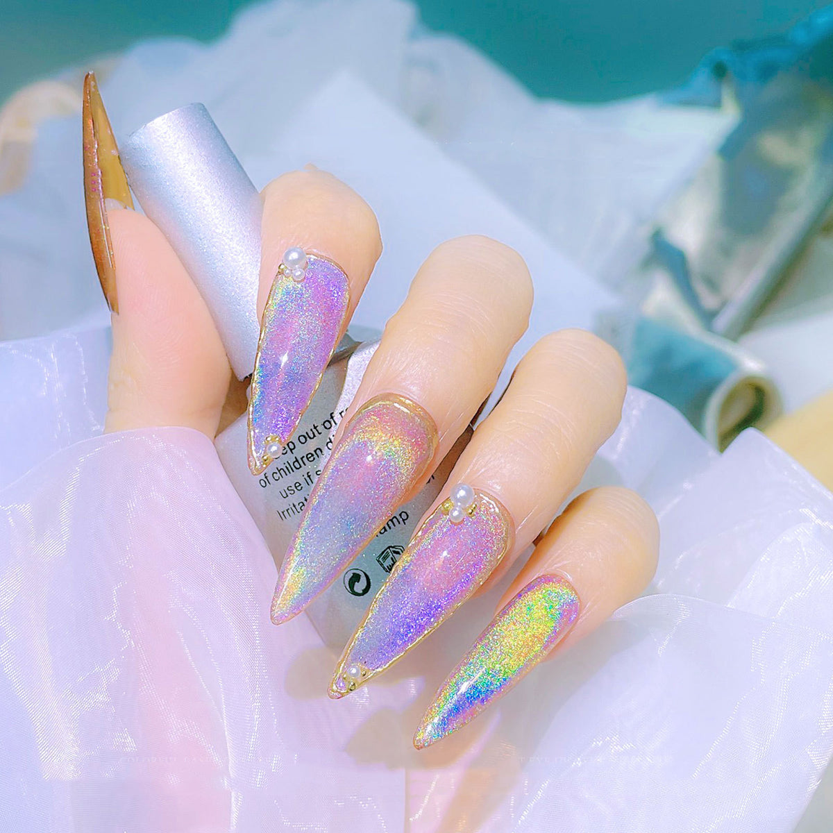 Universal Colorful Cat Eye Gel Polish - Rainbow UV Nail Art