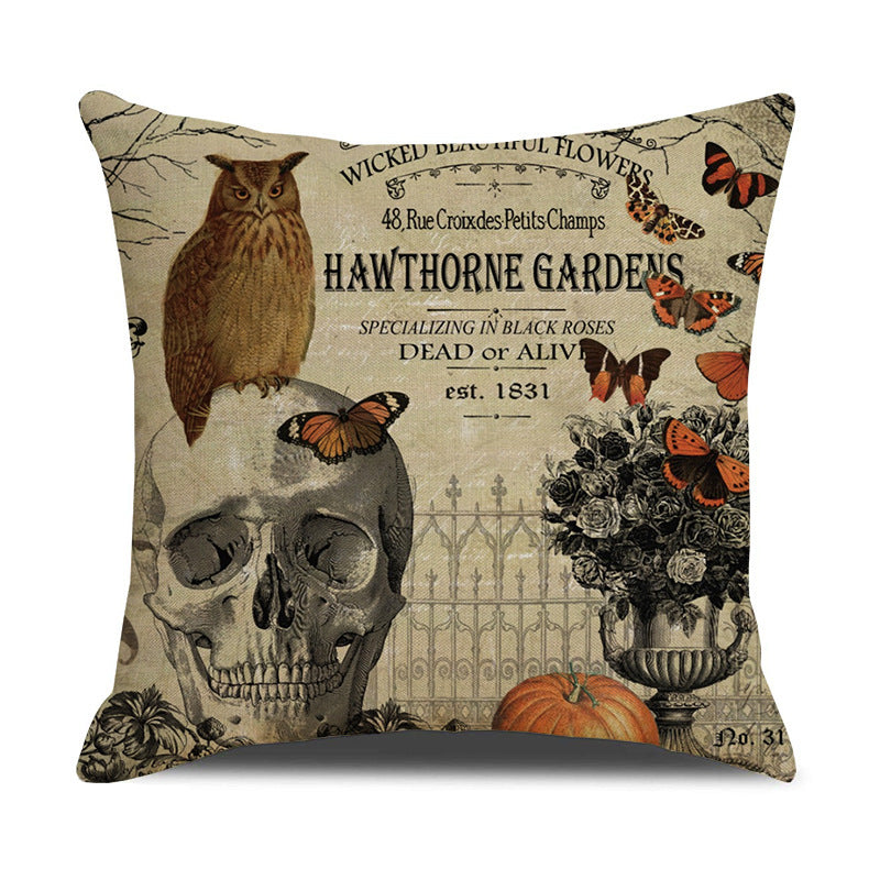 Halloween Skull Digital Printing Pillowcase - Home Decor Bedding 45x45cm