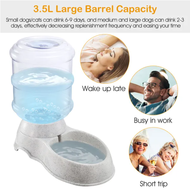 Automatic Gravity-Flow Pet Waterer - Easy Access Drinking Tool for Pets